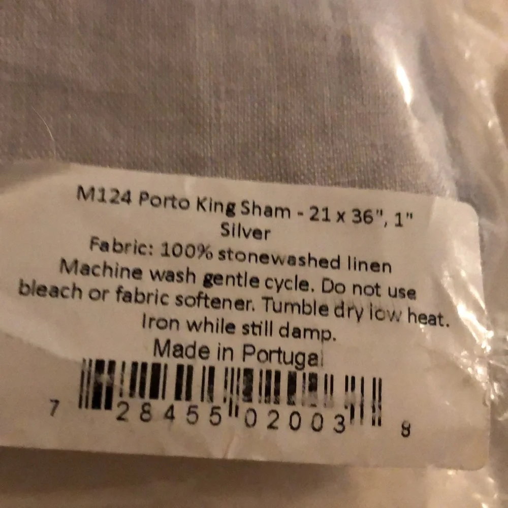 Matouk Porto King Linen Silver Sham
